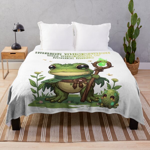 Item preview, Ribban Thickethex – The Trickster of Murky Magic | Enchanted Swamp Frog Mage Fantasy Art designed and sold by Monzora.