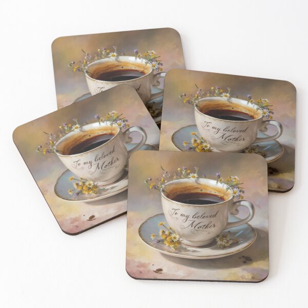 Item preview, Coffee with the scent of flowers,oil paint. designed and sold by elegantpaterns.