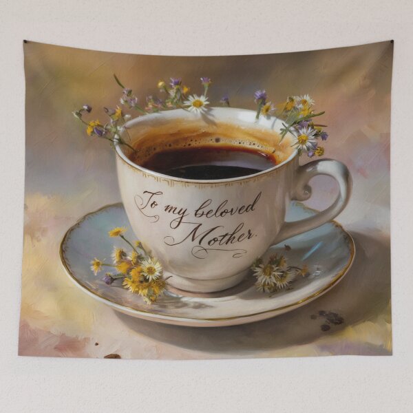 Item preview, Coffee with the scent of flowers,oil paint. designed and sold by elegantpaterns.