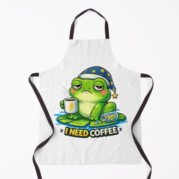 Item preview, tired toad with coffee and medicine designed and sold by FroggyOnly.