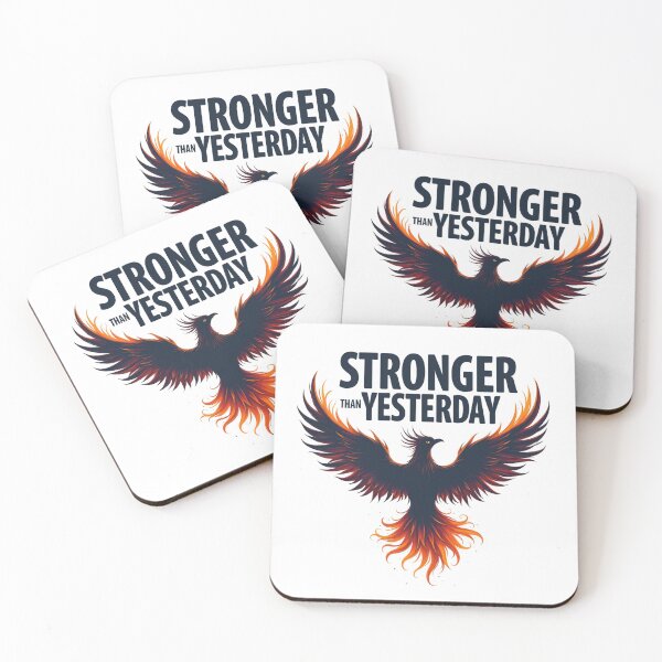 Item preview, Stronger Than Yesterday Inspirational Phoenix Rising. designed and sold by Posiheal26.