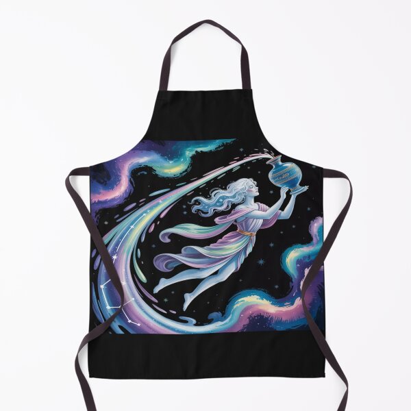 Item preview, Swirling Rainbow Aquarius | Cosmic Vortex Water Bearer Goddess designed and sold by Midnight Veil Designs.