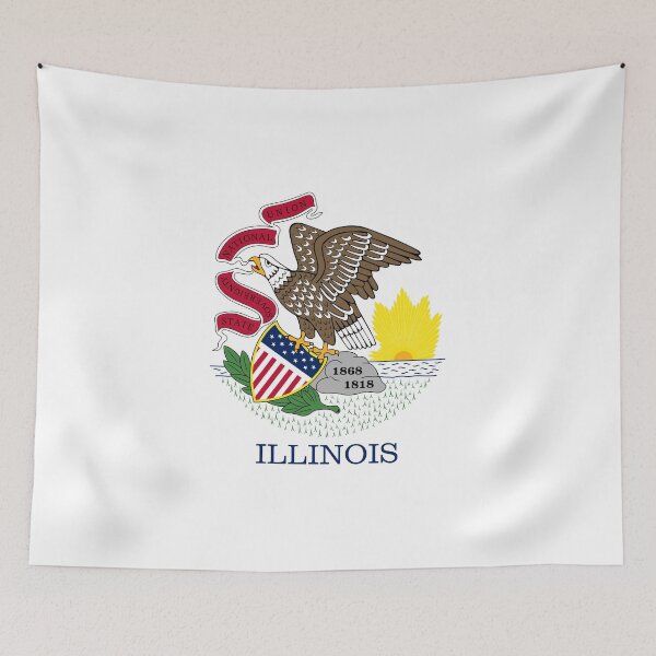 Item preview, Vertical Illinois State Flag Design designed and sold by NTGUILTY.