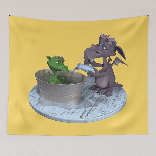 Item preview, Life as a little dragon: bath time designed and sold by Roberta Angiolani.