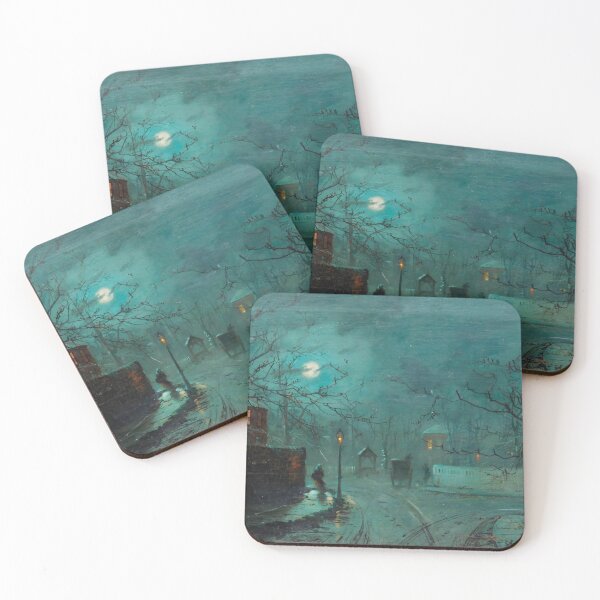 Item preview, A Moonlit Street Scene⁠⁠⁠ - Wilfred Jenkins  designed and sold by darkgothicart.