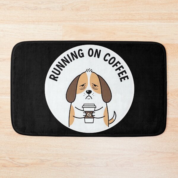 Item preview, Running on coffe dog – Relatable Burnout Sticker designed and sold by sillyweas.