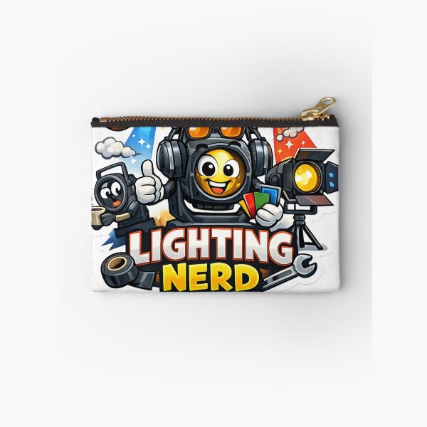 Item preview, Lighting Nerd DJ Mascot – Funny Stage Lighting Technician Cartoon Sticker designed and sold by Studio Ovation.