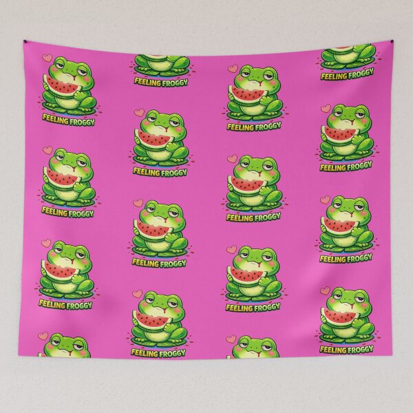 Item preview, Greedy frog and pink heart designed and sold by FroggyOnly.