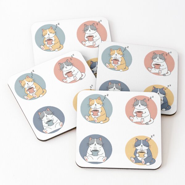 Item preview, Tired cat pack - Cute Burnout Sticker designed and sold by sillyweas.