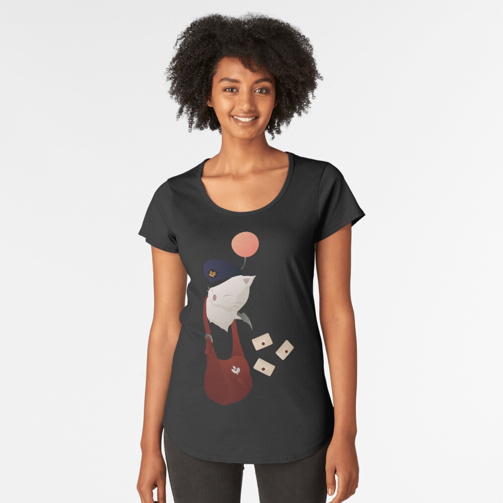 Moogle kupo tshirt para meninas final fantasia xiv jogo topos moda feminina  t camisa de algodão