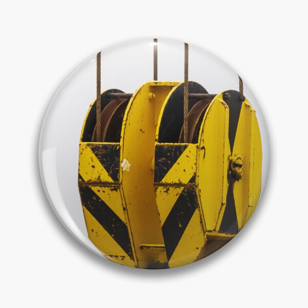 Item preview, Yellow Crane Hook Suspended by Cables at Construction Site designed and sold by Nmallia.