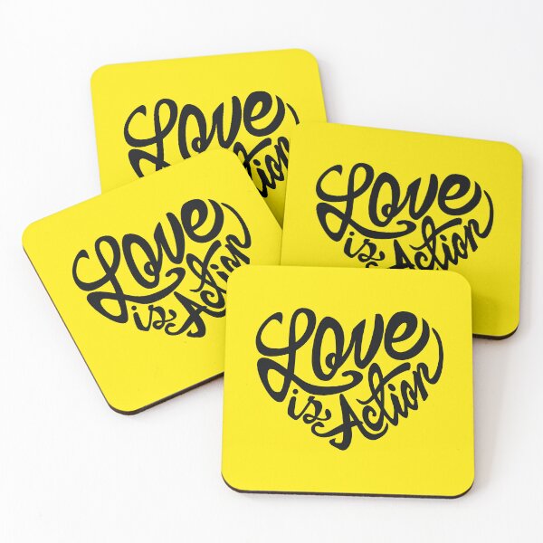 Item preview, Love is Action - Heart Silhouette - Black designed and sold by knappidesign.