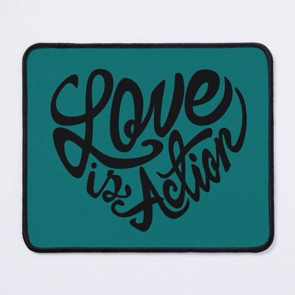 Item preview, Love is Action - Heart Silhouette - Black designed and sold by knappidesign.