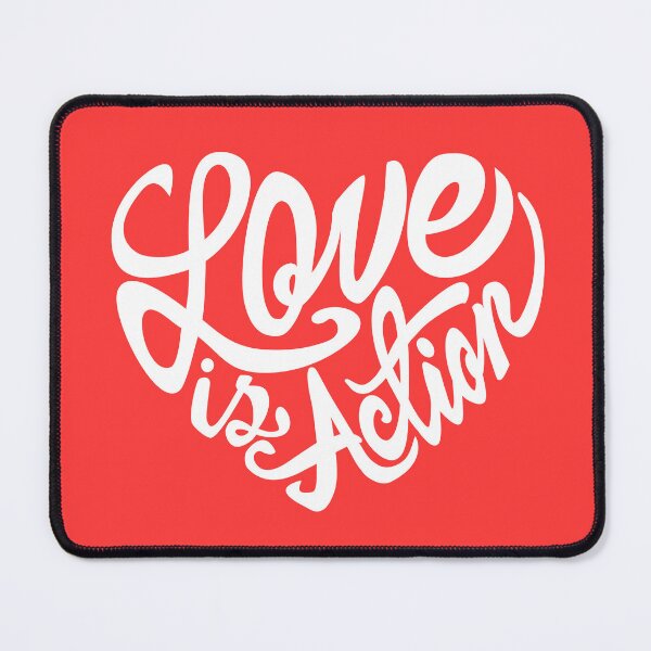 Item preview, Love is Action - Heart Silhouette - White designed and sold by knappidesign.