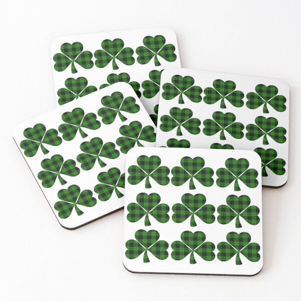 Item preview, Green plaid shamrock Irish clover  designed and sold by hollycooper.