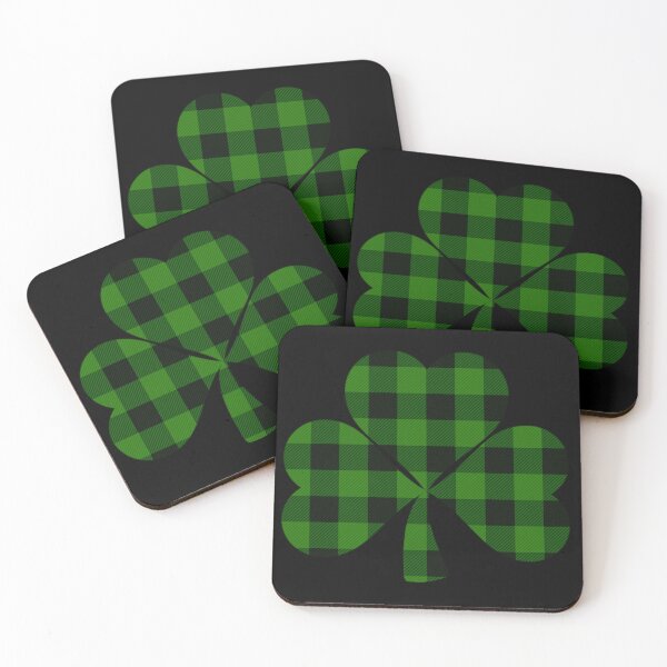 Item preview, Green plaid shamrock, lucky clover, St. Patrick day design  designed and sold by hollycooper.