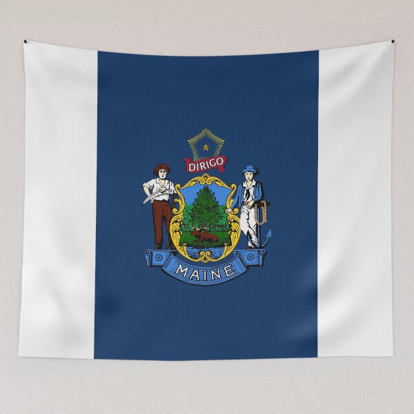 Item preview, Vertical Maine State Flag Design designed and sold by NTGUILTY.