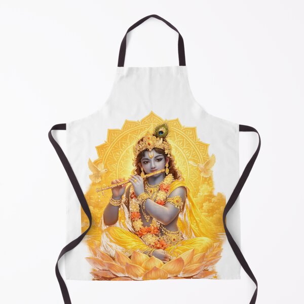 Item preview, Golden Lord Krishna Flute Lotus designed and sold by SolarBloom.