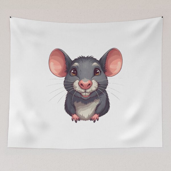 Item preview, Sweet Blue Rat Cute Sticker designed and sold by Teewave-Ashish.