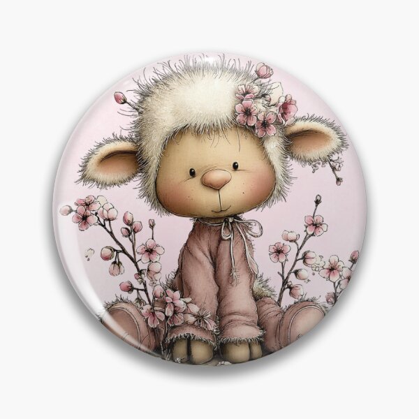 Item preview, Spring Animal – Sweet Lamb & Cherry Blossoms designed and sold by MusesWhispers.