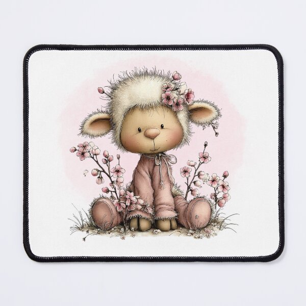 Item preview, Spring Animal – Sweet Lamb & Cherry Blossoms designed and sold by MusesWhispers.