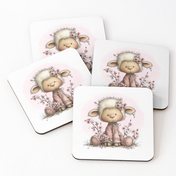 Item preview, Spring Animal – Sweet Lamb & Cherry Blossoms designed and sold by MusesWhispers.