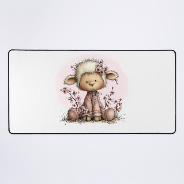 Item preview, Spring Animal – Sweet Lamb & Cherry Blossoms designed and sold by MusesWhispers.
