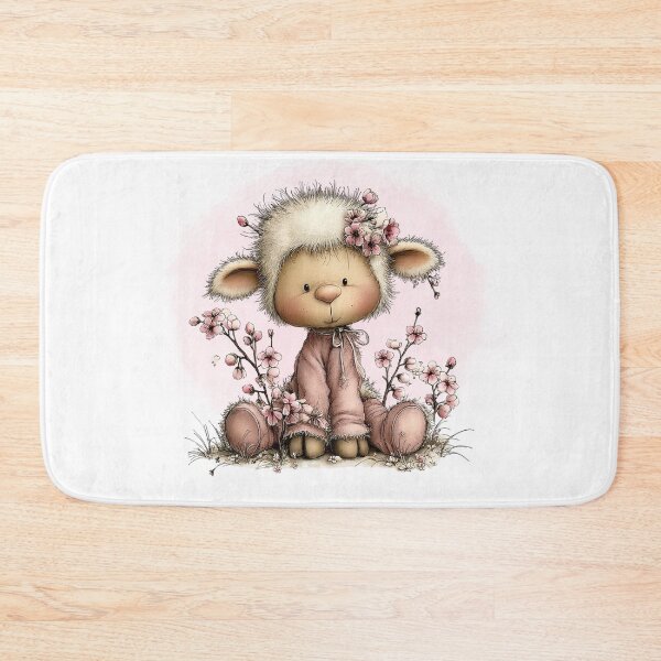 Item preview, Spring Animal – Sweet Lamb & Cherry Blossoms designed and sold by MusesWhispers.