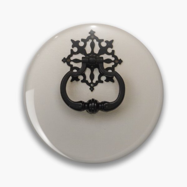 Item preview, Elegant Black Door Knocker On White Cabinet Door With Ornate Backplate designed and sold by Nmallia.