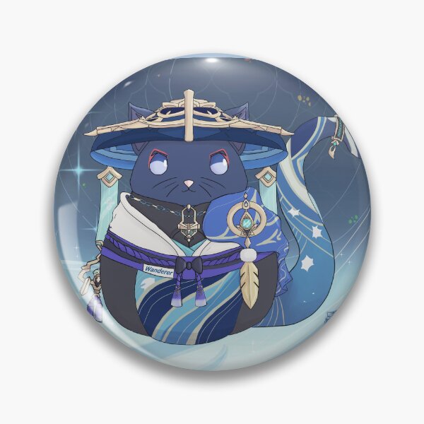 Item preview, Anemo Boys Wanderer cat plush print designed and sold by Inkhandsloreheart.