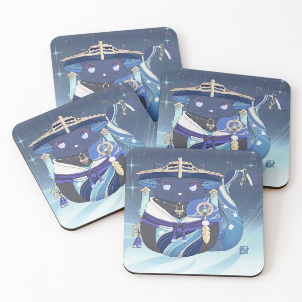 Item preview, Anemo Boys Wanderer cat plush print designed and sold by Inkhandsloreheart.