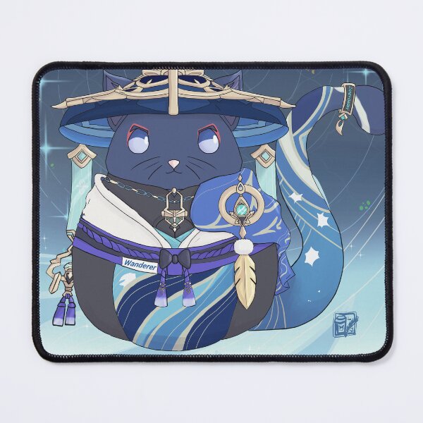 Item preview, Anemo Boys Wanderer cat plush print designed and sold by Inkhandsloreheart.
