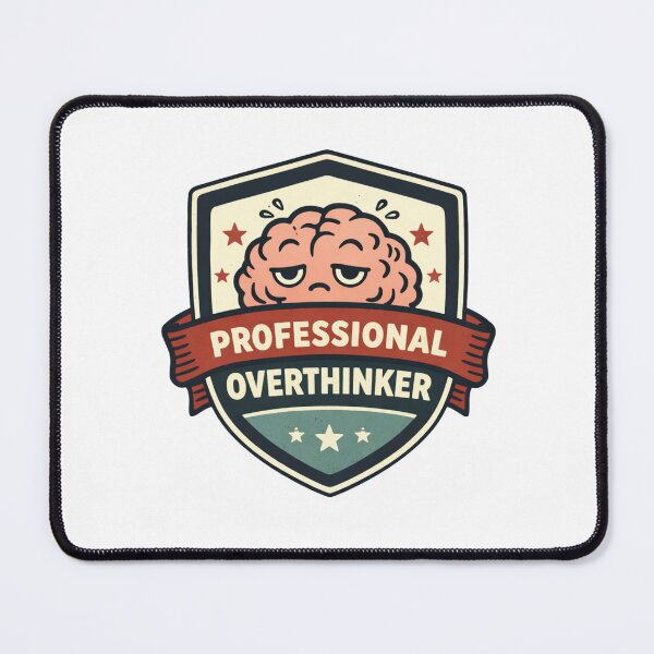 Item preview, Overthinking Club Cute Brain Badge – Kawaii Mental Health Shirt – Funny Anxiety T-Shirt designed and sold by TTStudio.