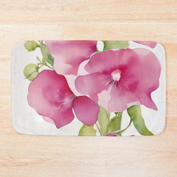 Item preview, Pink Sweet Peas Watercolor Botanical Wall Art designed and sold by sana designer.