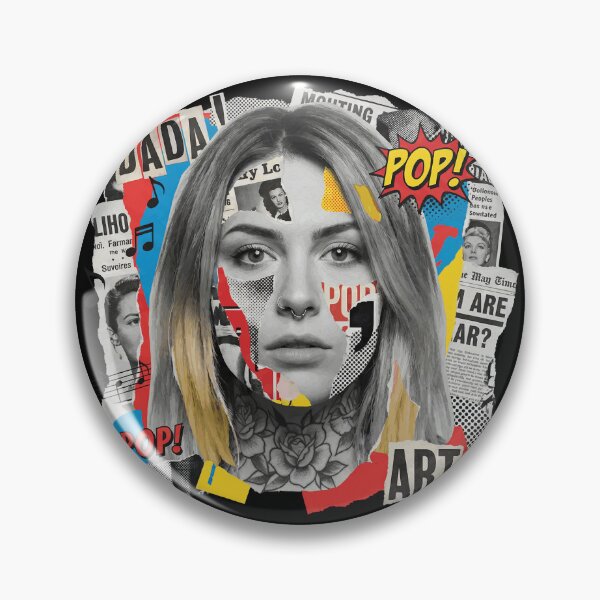 Item preview, Pop Art Collage Portrait – Chaos Queen designed and sold by Mikoff04-arts.