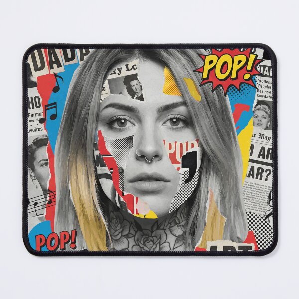 Item preview, Pop Art Collage Portrait – Chaos Queen designed and sold by Mikoff04-arts.