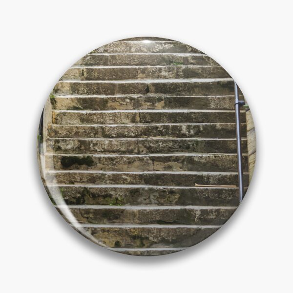 Item preview, Mossy Stone Staircase Along a Weathered Wall in an Old Town Setting designed and sold by Nmallia.
