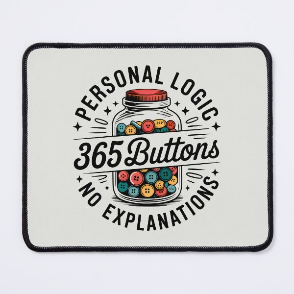 Item preview, Personal Logic 365 Buttons Vintage Jar Illustration designed and sold by SplashTastic.