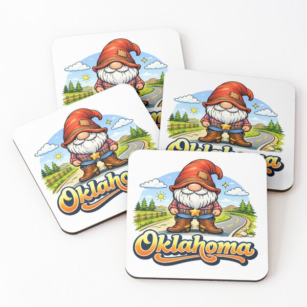 Item preview, Oklahoma Gnome on the Open Road – Whimsical Cowboy Gnome Art designed and sold by Moriarty's Digital Visions.