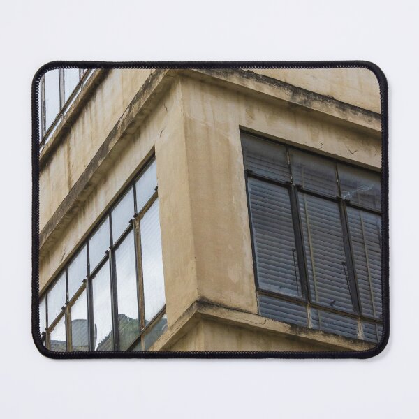Item preview, Urban Corner Building With Glass Windows And Weathered Concrete Facade, Architectural Detail designed and sold by Nmallia.