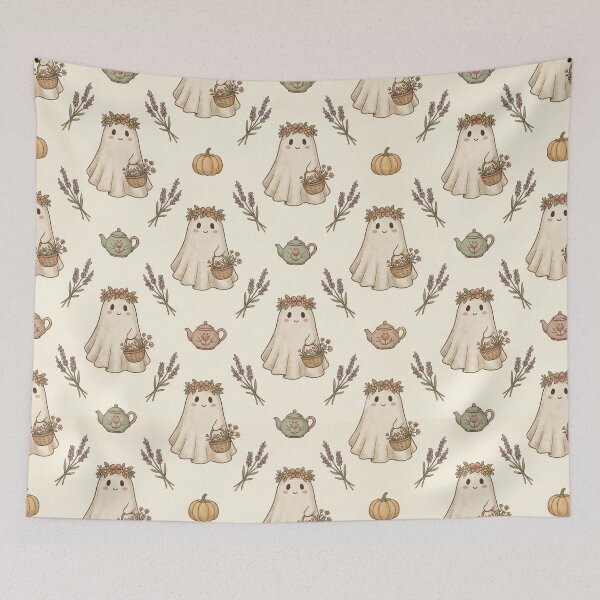 Item preview, Cozy Cottagecore Floral Ghost designed and sold by ColorVR.