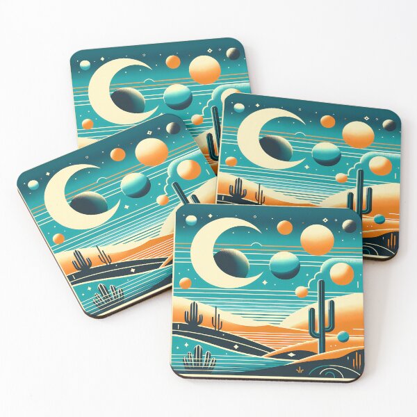 Item preview, Geometric Desert Moon and Planets Gradient Scene designed and sold by InkSmithery.