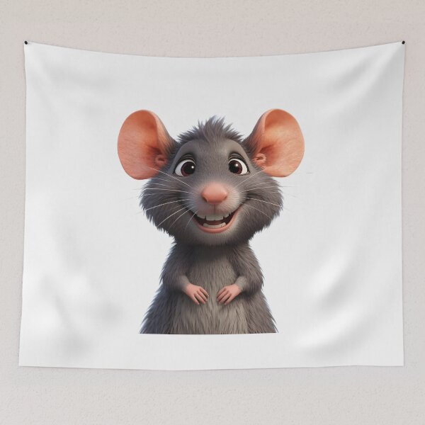 Item preview, Happy Blue Rat Cartoon Art Sticker designed and sold by Teewave-Ashish.