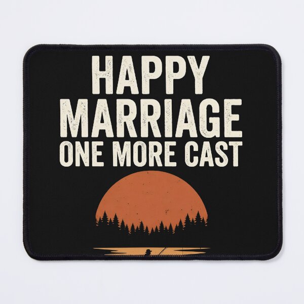 Item preview, Happy Marriage One More Cast Retro Sunset Fishing designed and sold by Emmatshirt1.