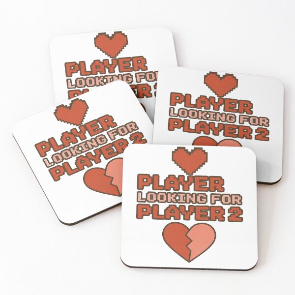 Item preview, Player 1 Looking for Player 2 - Retro Pixel Heart Gamer Valentine designed and sold by TSE DESIGN.