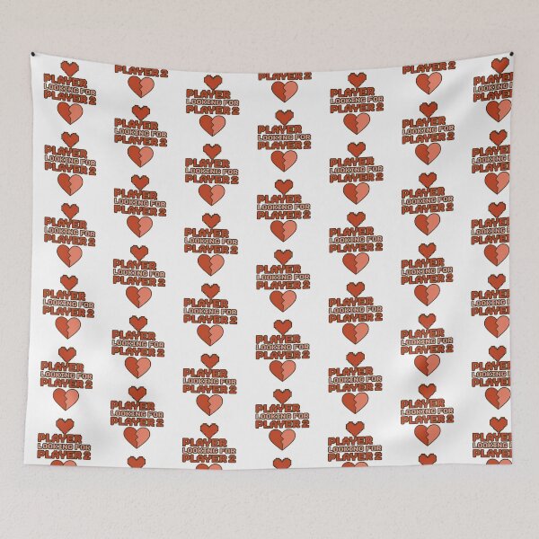 Item preview, Player 1 Looking for Player 2 - Retro Pixel Heart Gamer Valentine designed and sold by TSE DESIGN.