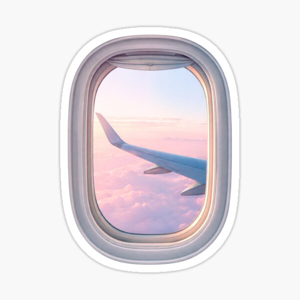 Airplane Window View Sticker