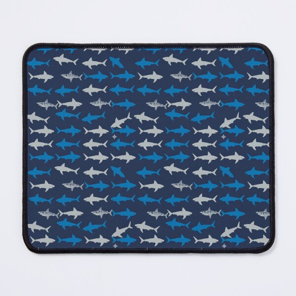 Item preview, Deep Sea Shark Silhouette Pattern - Midnight navy designed and sold by TB-73.