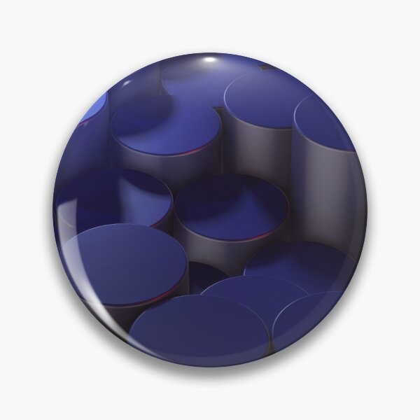 Item preview, 3D Blue Industrial Cylinders - Modern Minimalist Tech Pattern designed and sold by HuzzyPrints.