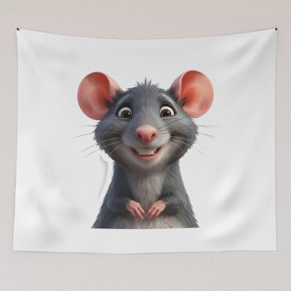 Item preview, Cute Blue Rat Smiling Sticker designed and sold by Teewave-Ashish.